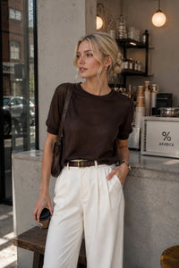 Round Neck Transparent Textured Blouse