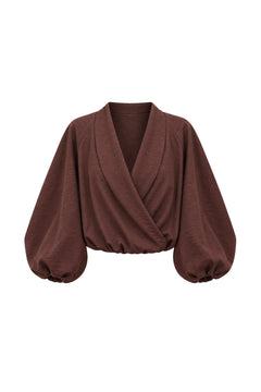 Çıtçıtlı Kruvaze Bomber Ceket - Kahverengi