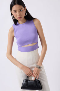 Window Detail Knit Blouse