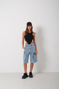 Pencere Detay Yüzücü Bodysuit