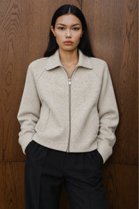 Polo Yaka Fermuar Detay Kazak