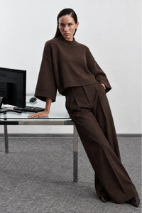 Batwing Sleeve Cape Knit Sweater