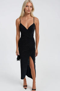 Wrap-around Strappy Dress with Slit Detail