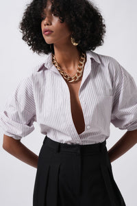 Striped Pocket Detail Shirt