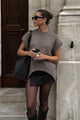 Oversize Basic Triko Süveter - Vizon