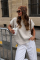 Oversize Basic Triko Süveter - Gri
