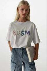 Sırt ve Ön Baskılı Oversize T-Shirt