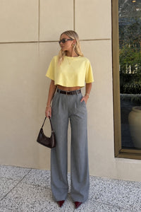 Washed Effect Crop T-Shirt