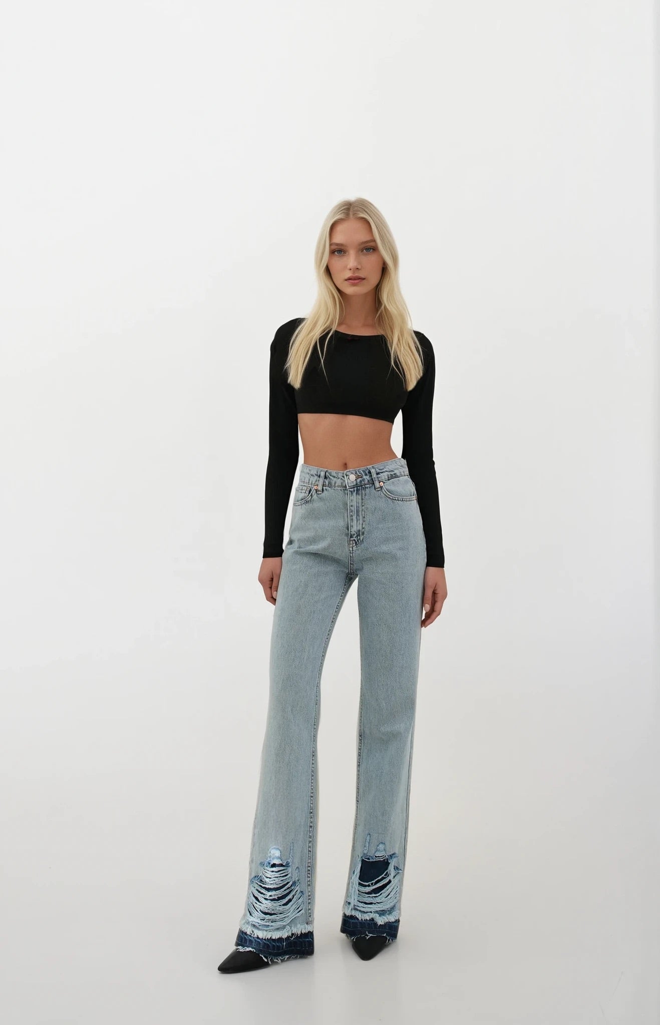 Paça Lazer Detay Jean - Mavi