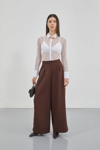 Casual High-Waisted Trousers