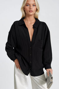 Striped Oversize Modal Shirt