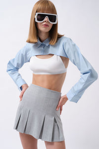 Oval Cut Crop Shirt