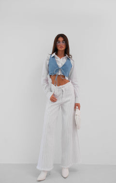 Yelek Form Denim Bra - Mavi