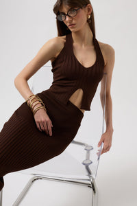 High-Waisted Textured Skirt