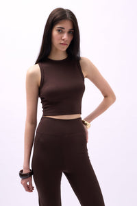 Swimmer Neck Crop Blouse